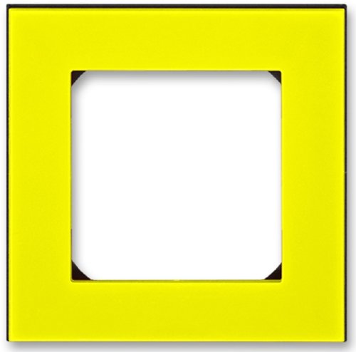 Рамка универсальная ABB EPJ Levit 1-м. желтый/дымчатый чёрный картинка